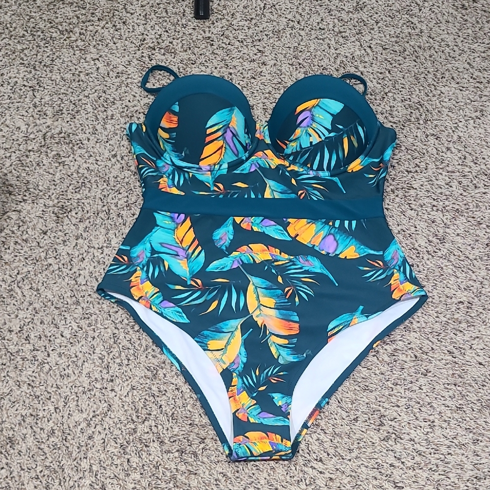 Cupshe Palmleaf Print Swimsuit